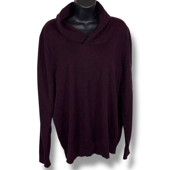 Large Marc Anthony Burgundy Purple Knit Cowl Neck Sweater Womens - Picture 1 of 14